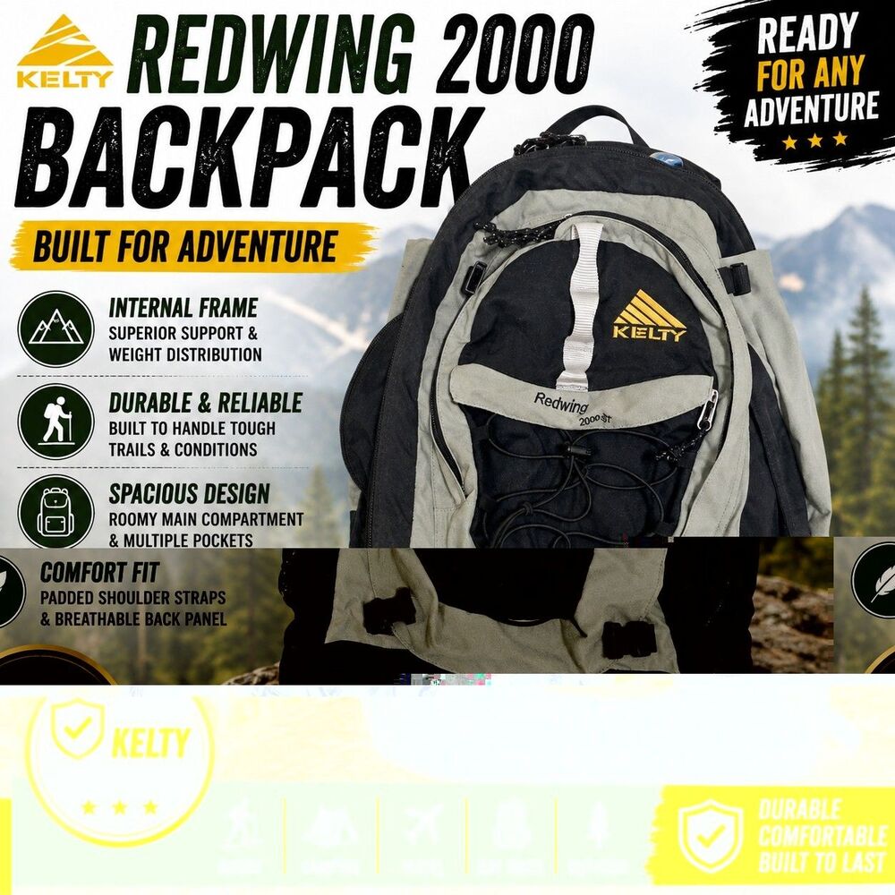 Kelty Redwing 2000 Backpack Hiking Camping Travel Daypack Internal Frame Green
